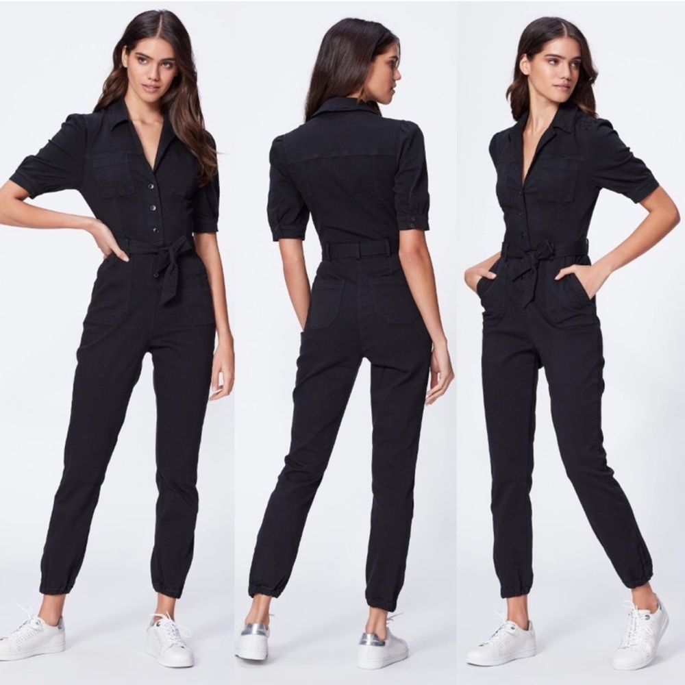 Paige Mayslie Jumpsuit in Washed Black size 2